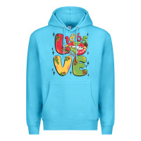 Ocean Blue love juneteenth lips Premium Hoodie - MaliasSmallBusiness