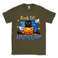 Army Green Black Cat Apothecary Classic Tee - texasbilliewilder