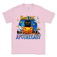 Bubblegum Pink Black Cat Apothecary Classic Tee - texasbilliewilder