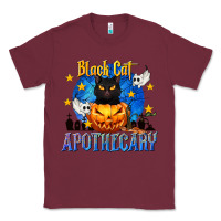 Burgundy Black Cat Apothecary Classic Tee - texasbilliewilder