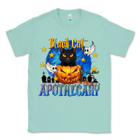 Seafoam Black Cat Apothecary Classic Tee - texasbilliewilder