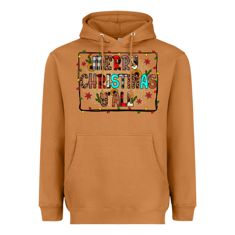 Merry Christmas Y'all Heavyweight Hoodie by JahusDesignShop | Teevron