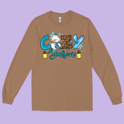Cozy Season Winter Long Sleeve Tee Designed By Ranaportraitstore