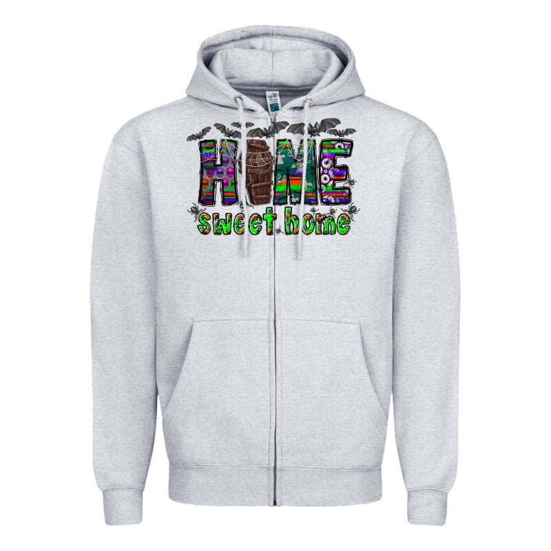Home Sweet Home Zipper Hoodie by CowhideDigitalArt | Teevron