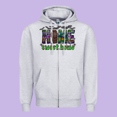 Home Sweet Home Zipper Hoodie Designed By Cowhidedigitalart