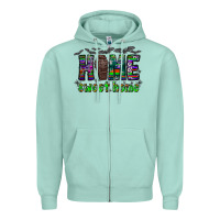 Seafoam home sweet home Zipper Hoodie - CowhideDigitalArt