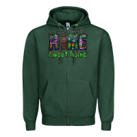 Sports Green home sweet home Zipper Hoodie - CowhideDigitalArt