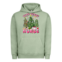 Pigment Oil Green very merry nurse Urban Hoodie - MaliasSmallBusiness