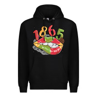 Black 1865 juneteenth lips Premium Hoodie - MaliasSmallBusiness