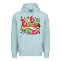 Blue Mist 1865 juneteenth lips Premium Hoodie - MaliasSmallBusiness