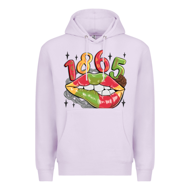 1865 Juneteenth Lips Premium Hoodie by MaliasSmallBusiness | Teevron
