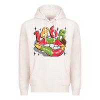 Pale Pink 1865 juneteenth lips Premium Hoodie - MaliasSmallBusiness
