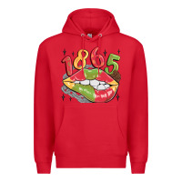 Red 1865 juneteenth lips Premium Hoodie - MaliasSmallBusiness