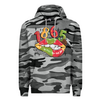 Slate Camo 1865 juneteenth lips Premium Hoodie - MaliasSmallBusiness