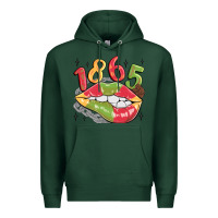 Sports Green 1865 juneteenth lips Premium Hoodie - MaliasSmallBusiness