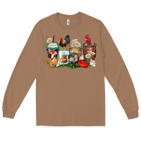 Toasted Coconut rooster coffee cups Long Sleeve Tee - Zillion Design Studio