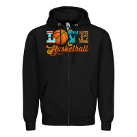 Black love basketball Zipper Hoodie - HRA Design Shop