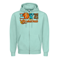 Seafoam love basketball Zipper Hoodie - HRA Design Shop