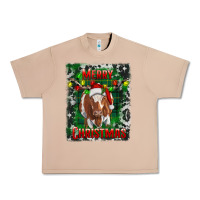 Burro Western Merry Christmas Longhorn Cow Urban Heavy Tee - RanaPortraitStore
