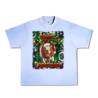 Grape Ice Western Merry Christmas Longhorn Cow Urban Heavy Tee - RanaPortraitStore