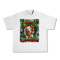 Lunar Rock Western Merry Christmas Longhorn Cow Urban Heavy Tee - RanaPortraitStore
