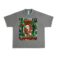 Tornado Western Merry Christmas Longhorn Cow Urban Heavy Tee - RanaPortraitStore