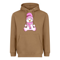 Toasted Coconut winter pink snowman and hat Heavyweight Hoodie - AdoDesignShop