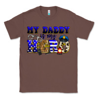 Chestnut my daddy is my hero police Classic Tee - Zillion Design Studio