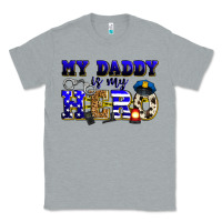 Heather Grey my daddy is my hero police Classic Tee - Zillion Design Studio