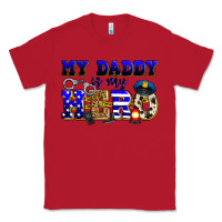 Red my daddy is my hero police Classic Tee - Zillion Design Studio