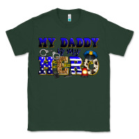 Sports Green my daddy is my hero police Classic Tee - Zillion Design Studio