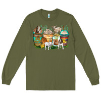 Army Green goats coffee cups Long Sleeve Tee - Zillion Design Studio