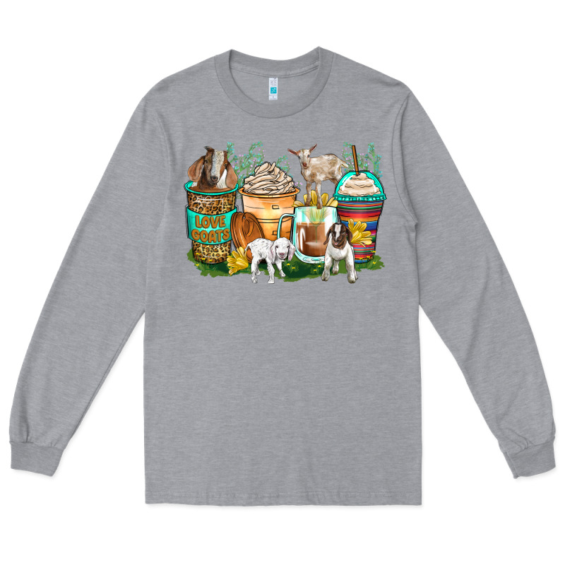 Goats Coffee Cups Long Sleeve Tee by Zillion Design Studio | Teevron