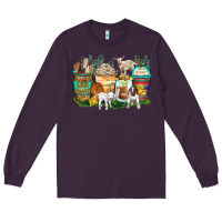 Plum goats coffee cups Long Sleeve Tee - Zillion Design Studio
