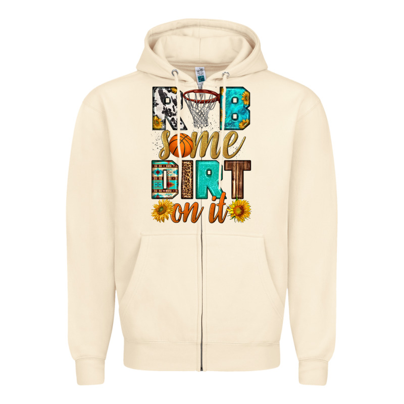 Rub Some Dirt On It Basketball Zipper Hoodie by HRA Design Shop | Teevron