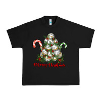 Black Merry Christmas Volleyball Urban Heavy Tee - RanaPortraitStore