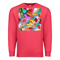 Cardinal flowers ice cream fruit Premium Sweatshirt - BundleAndBundleShop