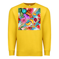 Lemon flowers ice cream fruit Premium Sweatshirt - BundleAndBundleShop