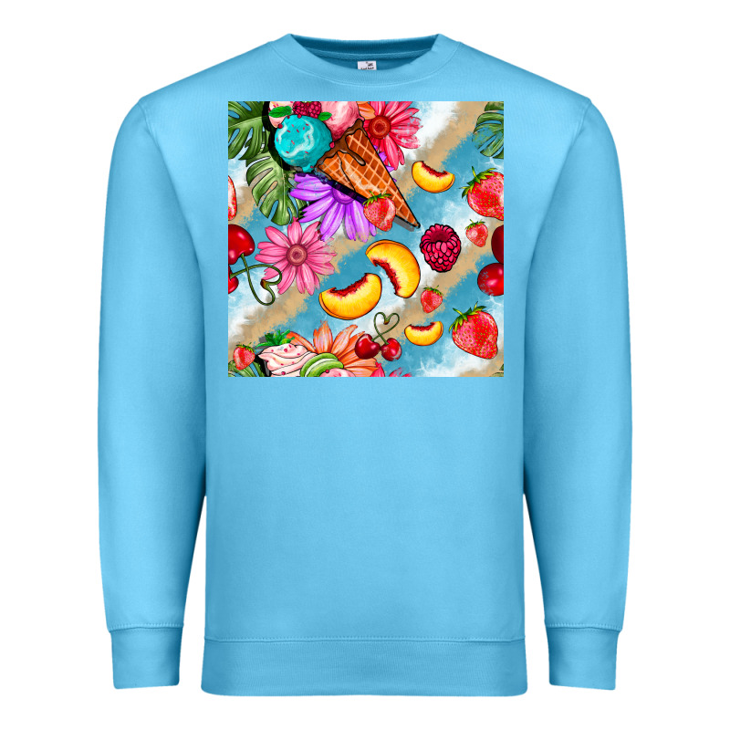 Flowers Ice Cream Fruit Premium Sweatshirt by BundleAndBundleShop | Teevron