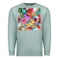 Seafoam flowers ice cream fruit Premium Sweatshirt - BundleAndBundleShop