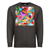 Smoke flowers ice cream fruit Premium Sweatshirt - BundleAndBundleShop