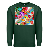 Sports Green flowers ice cream fruit Premium Sweatshirt - BundleAndBundleShop