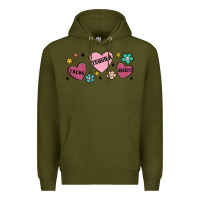 Army Green tacos tequila anxiety Premium Hoodie - MaliasSmallBusiness