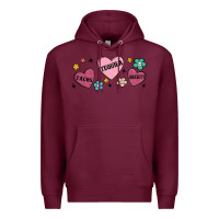 Burgundy tacos tequila anxiety Premium Hoodie - MaliasSmallBusiness