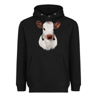 Black White Cute Calf Heavyweight Hoodie - JahusDesignShop