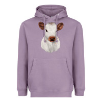 Lavender White Cute Calf Heavyweight Hoodie - JahusDesignShop