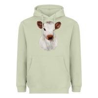 Matcha White Cute Calf Heavyweight Hoodie - JahusDesignShop