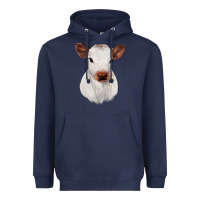 Navy White Cute Calf Heavyweight Hoodie - JahusDesignShop