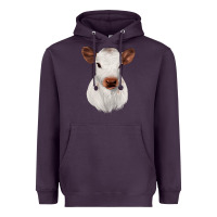 Plum White Cute Calf Heavyweight Hoodie - JahusDesignShop