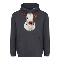 Smoke White Cute Calf Heavyweight Hoodie - JahusDesignShop